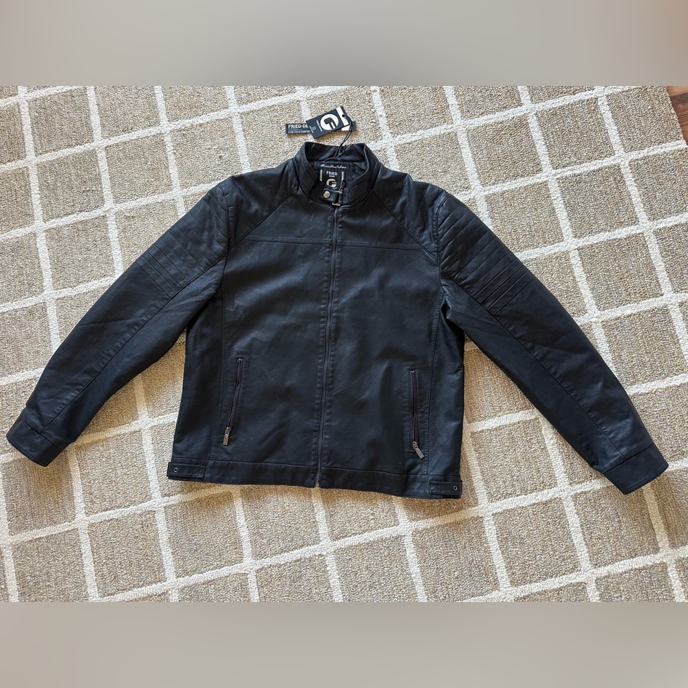 Fried Denim Men's Black Leather Jacket 2XL